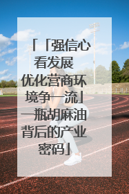 「强信心 看发展 优化营商环境争一流」一瓶胡麻油背后的产业密码
