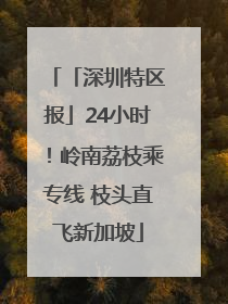 「深圳特区报」24小时！岭南荔枝乘专线 枝头直飞新加坡