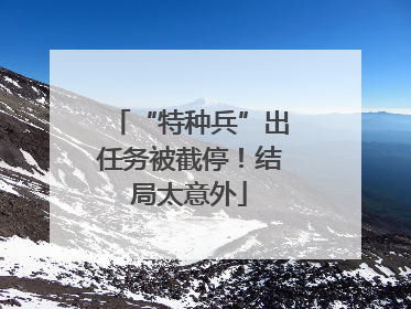 “特种兵”出任务被截停！结局太意外