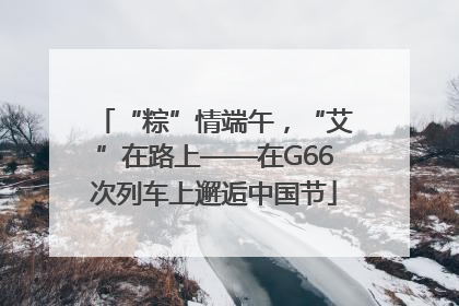 “粽”情端午，“艾”在路上——在G66次列车上邂逅中国节