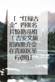 “红绿古金”四张名片惊艳亮相！吉安文旅招商推介会在青原区举行(图)