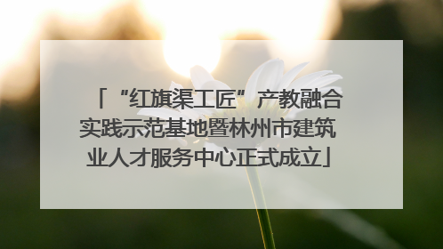 “红旗渠工匠”产教融合实践示范基地暨林州市建筑业人才服务中心正式成立