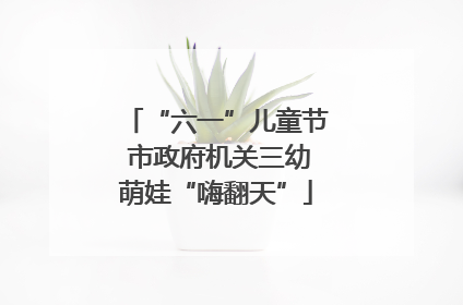 “六一”儿童节 市政府机关三幼萌娃“嗨翻天”