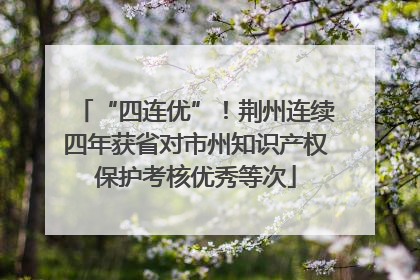 “四连优”！荆州连续四年获省对市州知识产权保护考核优秀等次