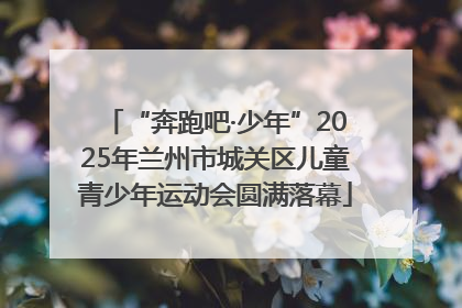 “奔跑吧·少年”2025年兰州市城关区儿童青少年运动会圆满落幕