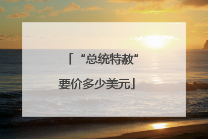 “总统特赦”要价多少美元