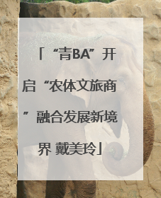 “青BA”开启“农体文旅商”融合发展新境界 戴美玲
