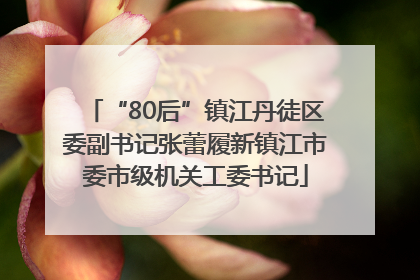 “80后”镇江丹徒区委副书记张蕾履新镇江市委市级机关工委书记