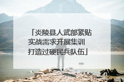 炎陵县人武部紧贴实战需求开展集训 打造过硬民兵队伍