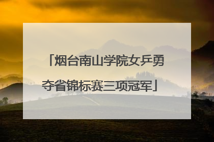烟台南山学院女乒勇夺省锦标赛三项冠军