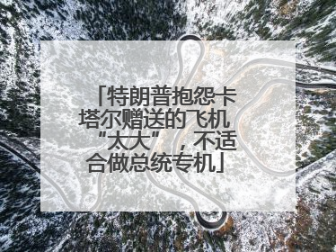 特朗普抱怨卡塔尔赠送的飞机“太大”，不适合做总统专机