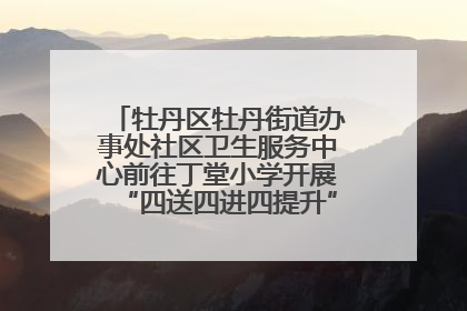 牡丹区牡丹街道办事处社区卫生服务中心前往丁堂小学开展“四送四进四提升”及无烟日宣传活动