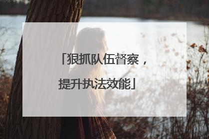狠抓队伍督察，提升执法效能