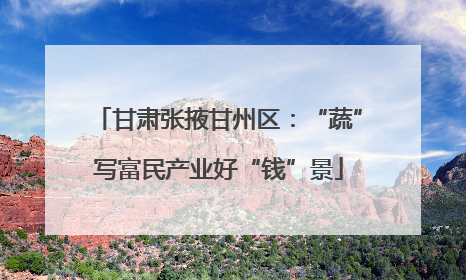 甘肃张掖甘州区：“蔬”写富民产业好“钱”景