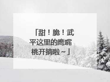 甜！脆！武平这里的鹰嘴桃开摘啦～