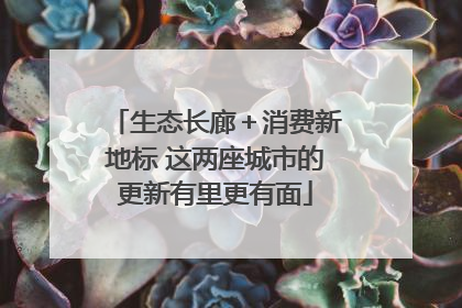 生态长廊＋消费新地标 这两座城市的更新有里更有面