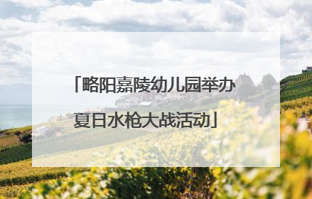 略阳嘉陵幼儿园举办夏日水枪大战活动