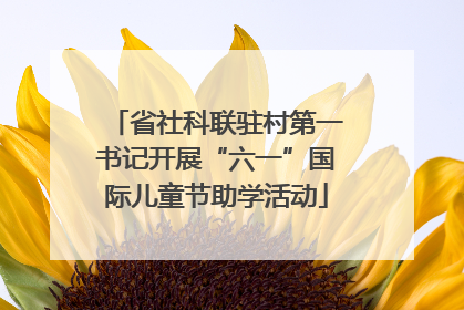 省社科联驻村第一书记开展“六一”国际儿童节助学活动