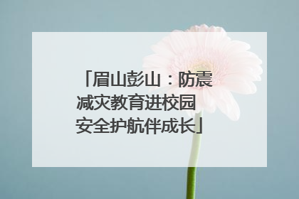 眉山彭山：防震减灾教育进校园 安全护航伴成长