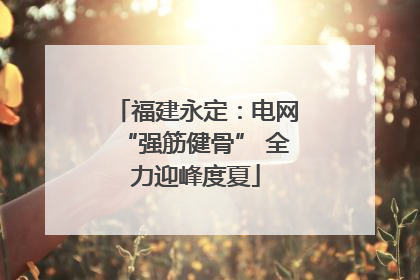 福建永定：电网“强筋健骨” 全力迎峰度夏