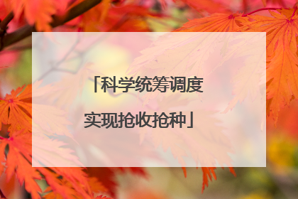 科学统筹调度实现抢收抢种