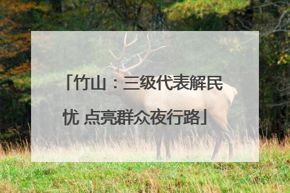 竹山：三级代表解民忧 点亮群众夜行路