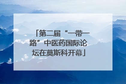 第二届“一带一路”中医药国际论坛在莫斯科开幕