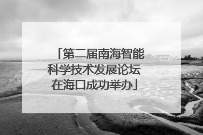 第二届南海智能科学技术发展论坛在海口成功举办