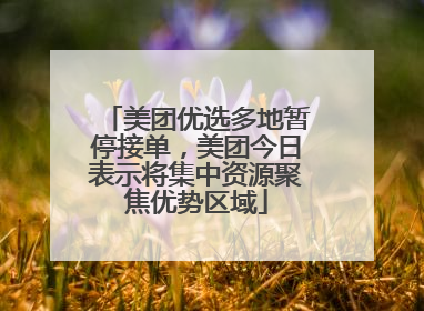 美团优选多地暂停接单，美团今日表示将集中资源聚焦优势区域