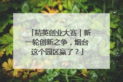 精英创业大赛｜新一轮创新之争，烟台这个园区赢了？