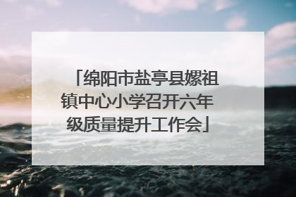 绵阳市盐亭县嫘祖镇中心小学召开六年级质量提升工作会