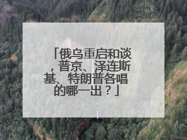 俄乌重启和谈，普京、泽连斯基、特朗普各唱的哪一出？