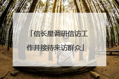 信长星调研信访工作并接待来访群众