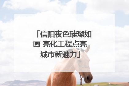 信阳夜色璀璨如画 亮化工程点亮城市新魅力