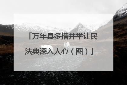 万年县多措并举让民法典深入人心（图）