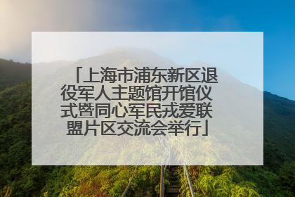上海市浦东新区退役军人主题馆开馆仪式暨同心军民戎爱联盟片区交流会举行
