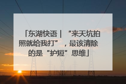东湖快语｜“来天坑拍照就给我打”，最该清除的是“护短”思维