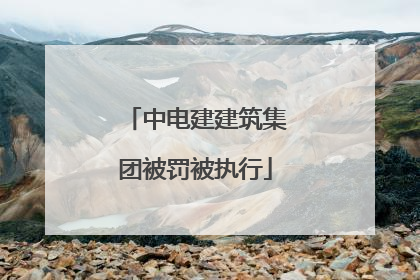 中电建建筑集团被罚被执行