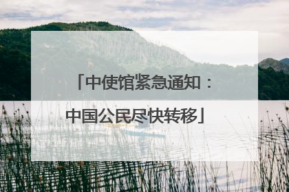 中使馆紧急通知：中国公民尽快转移