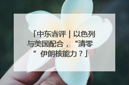 中东睿评｜以色列与美国配合，“清零”伊朗核能力？