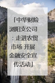 中华财险浏阳支公司：走进农贸市场 开展金融安全宣传活动
