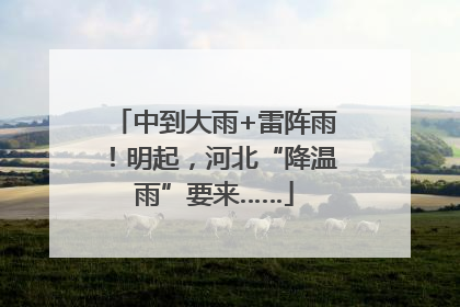 中到大雨+雷阵雨！明起，河北“降温雨”要来……