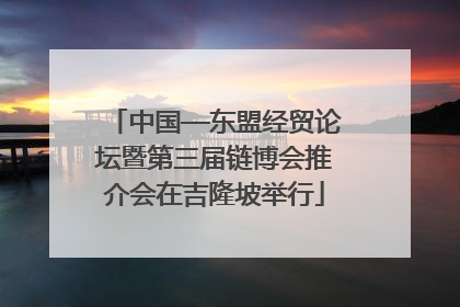 中国—东盟经贸论坛暨第三届链博会推介会在吉隆坡举行