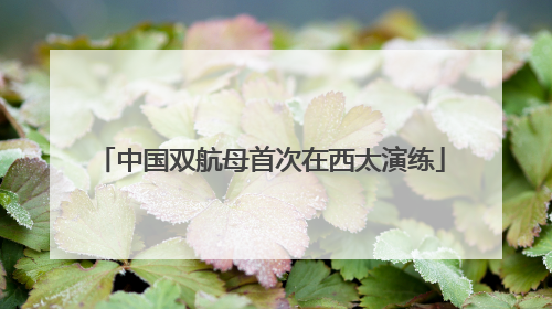 中国双航母首次在西太演练