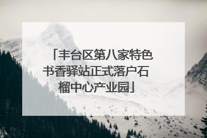 丰台区第八家特色书香驿站正式落户石榴中心产业园
