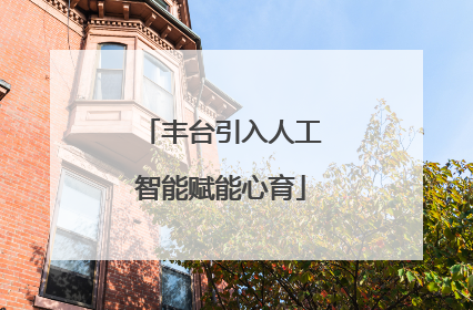 丰台引入人工智能赋能心育