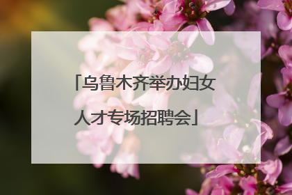 乌鲁木齐举办妇女人才专场招聘会