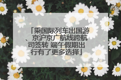乘国际列车出国游、京沪京广航线跨航司签转 端午假期出行有了更多选择
