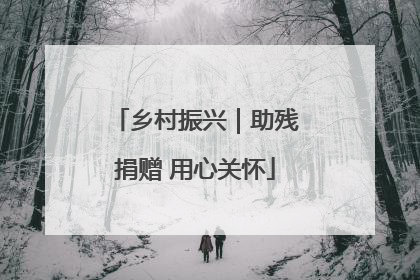 乡村振兴｜助残捐赠 用心关怀