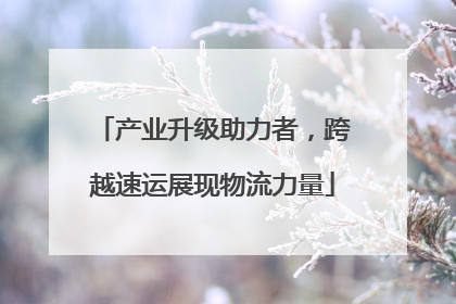 产业升级助力者，跨越速运展现物流力量
